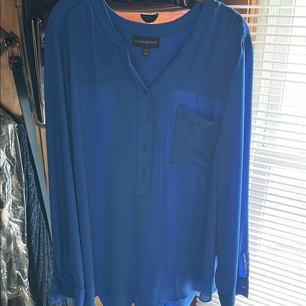 Lane Bryant Blue Blouse